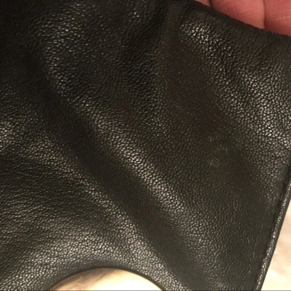 Michael kors black leather clutch bag